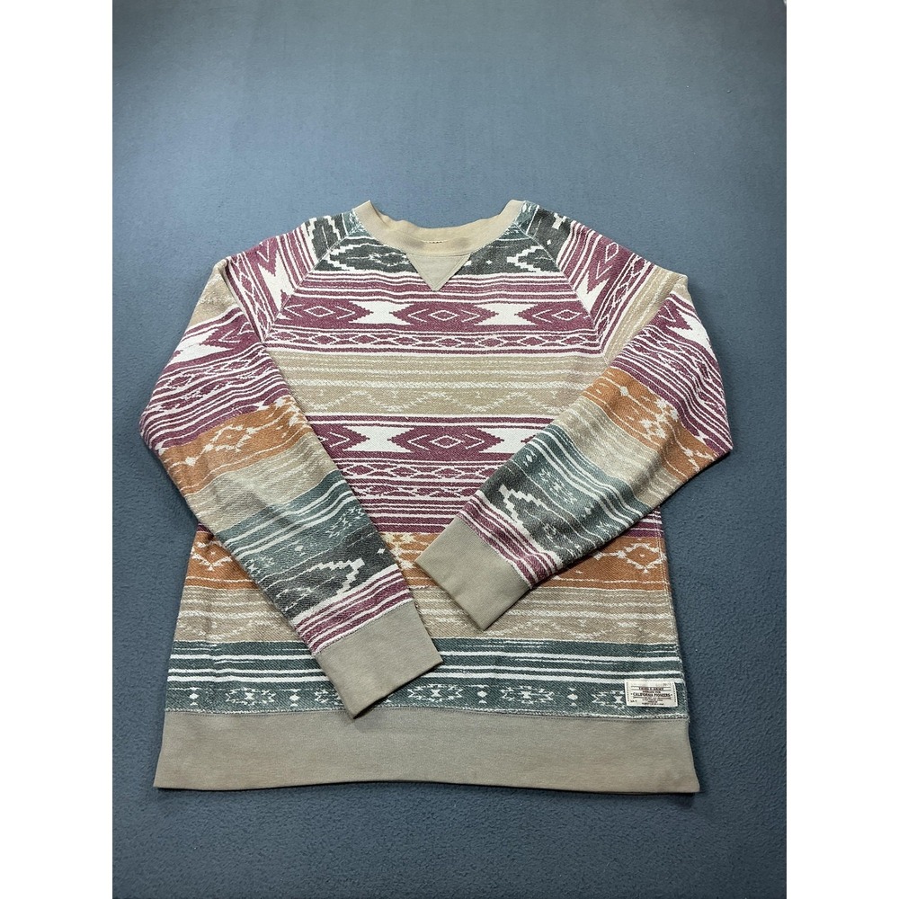 Third & Army Sweater Mens XL Multicolor Aztec Cotton Polyester Crewneck Pullover